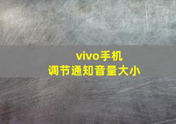 vivo手机 调节通知音量大小